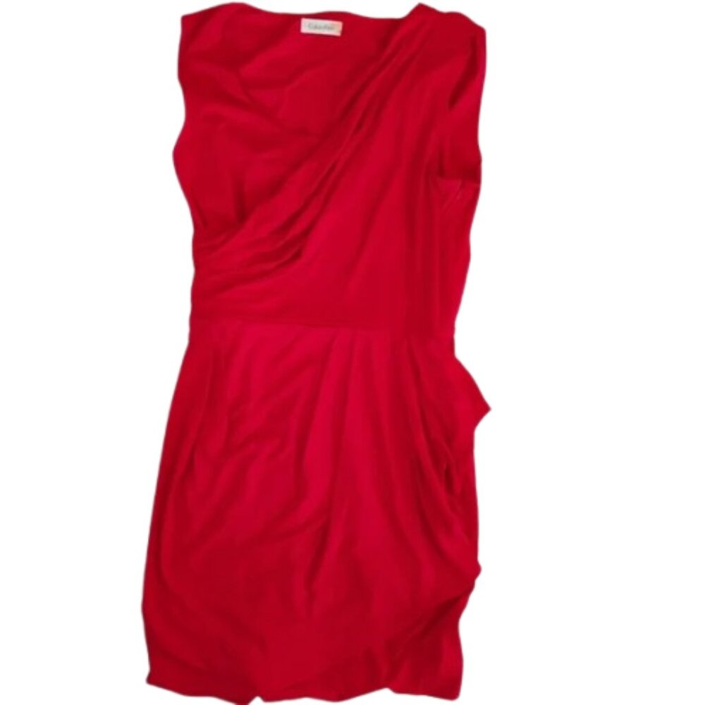 Calvin Klein Women's Size 6 Elegant Red Wrap Style Dress